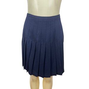 Finity Womens Pleated Navy Wool Skirt Size 6 - New